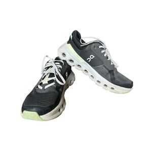 Women's OnCloud 2 Running Lace Up Sneakers Shadow/Lima Grey/Green Size 7.5